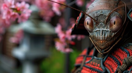 close-up of a colorful insect in nature