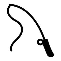 fishing glyph icon
