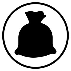 garbage bag glyph icon