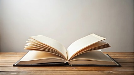 Naklejka premium Open book page with text for reading, book, literature, education, knowledge, library, paper, words, page, studying