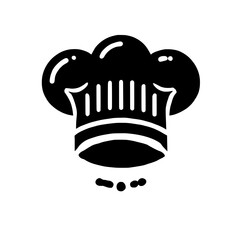 Chef Hat Icon: A simple yet powerful vector illustration of a chef's hat, representing culinary expertise, passion, and the art of cooking. This iconic symbol is perfect for food blogs.