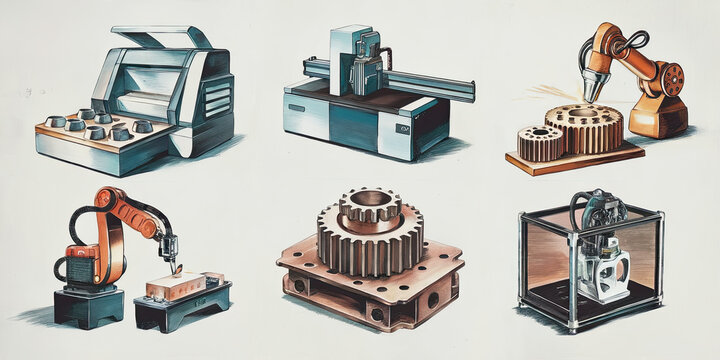 Industrial Robotics Automated Manufacturing Processes CNC Machining Gear Production