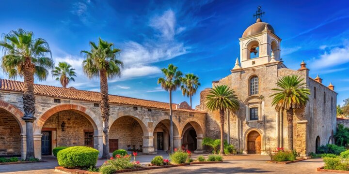 Mission San Juan Capistrano, a historic Spanish mission in California , Mission, San Juan Capistrano, California, USA