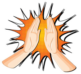 High Five Celebration Vector Art