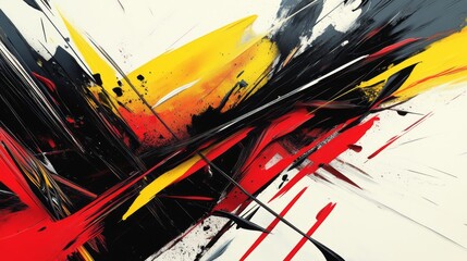 Fototapeta premium Dynamic abstract art composition contemporary gallery digital artwork vibrant colors close-up perspective modern expressionism