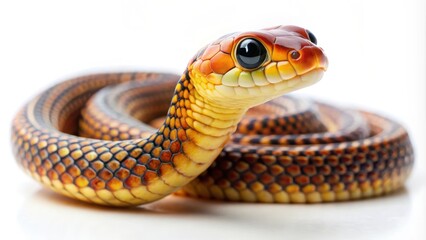 Obraz premium Cute serpent for stock photo, snake, cute, adorable, reptile, cartoon,animal, design, pattern, texture, colorful, fun