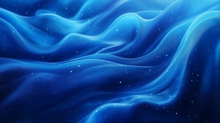 Obraz premium Abstract blue fabric waves with glitter.