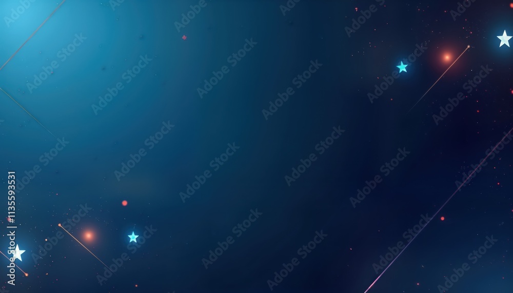 Aufkleber abstract blue gradient background with diagonal lines, stars. minimalist flat design. high resolutio