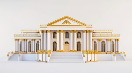 Obraz premium Palace on White Background