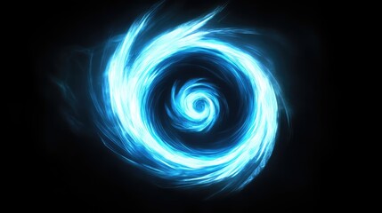 Obraz premium Spiraling Blue Light Swirl with Glowing Energy Effect