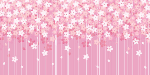 和柄　年賀状　桜　背景