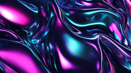 Obraz premium Abstract Colorful Liquid Surface with Fluid Motion and Light Reflections