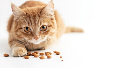 Cat Food Cookies on White Background