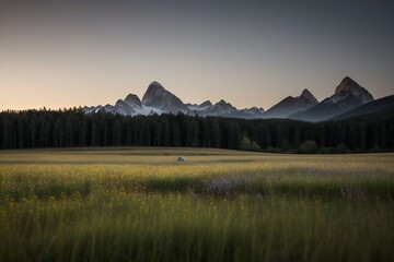 sunrise in the mountains