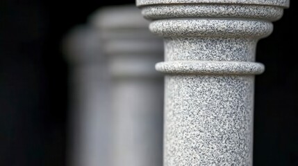 Close up of Granite Pillars Architectural Detail Stone Texture