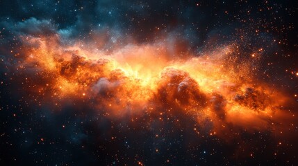a bright explosion in space