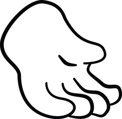 line art illustration little baby hands 