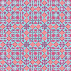 seamless pattern with flowers and leaves