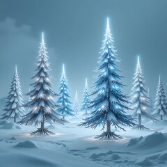 Obraz premium winter forest background
