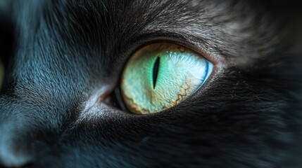 a cat with green eyes
