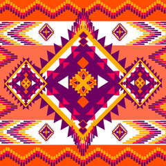 Geometric ethnic seamless pattern for background design