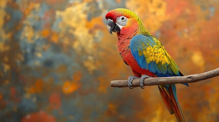 a colorful parrot on a branch