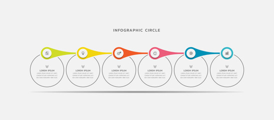 Business infographic template colorful design