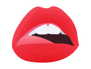 sexy lips illustration, This design is ideal for use in projects related to beauty, health care, communication or art. isolated on white background