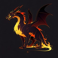 Epic dragon encounter fantasy realm digital art dark environment dynamic viewpoint mythical concept
