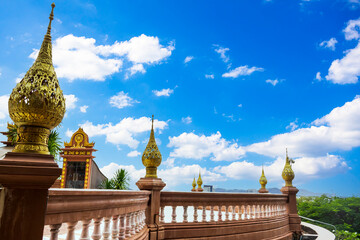 Charoen Samanakit Temple, Wat Lang San in Phuket Thailand with blue sky view