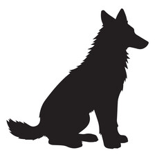 Jackal line art vector on white background