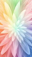 Pastel Rainbow Flower Illustration