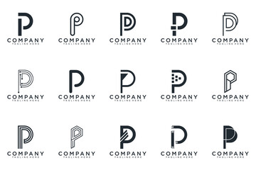 collection letters P logo design. modern creative icon design inspiration