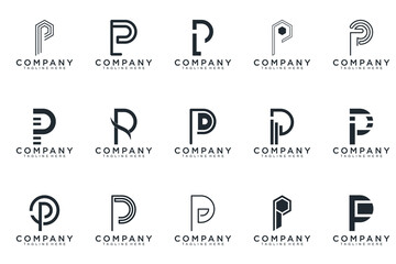 collection letters P logo design. modern creative icon design inspiration