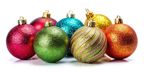 Festive Christmas Ball Ornaments: Elegant Holiday Decoration Set for Fashion Photography