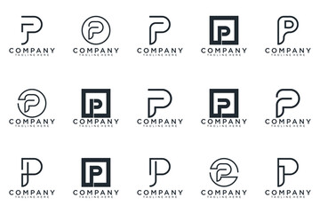 collection letters P logo design. modern creative icon design inspiration