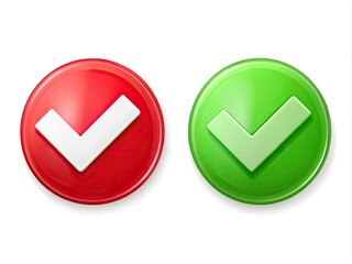 Green Tick & Red Cross Symbols: Accept, Reject, True, False, Right, Wrong Images