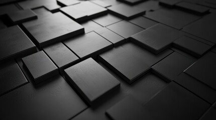 Abstract Dark Grey 3D Cubes Texture Background