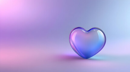 Glass Heart 3D Render