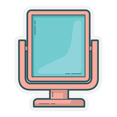 Mirror icon. Suitable for beauty and interior design concepts. Feminine and stylish