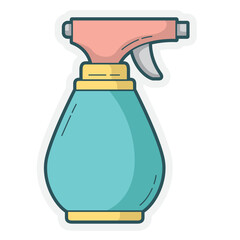 water sprayer barbershop icon.  ideal for beauty product concepts, household cleaning visuals, and skincare advertisements