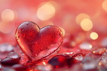 Obraz premium A shaped heart on a pristine background, a valentine concept