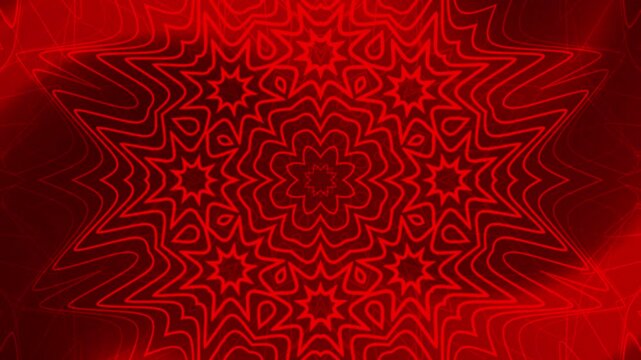 Abstract red fractal pattern background with intricate symmetrical lines and vibrant texture