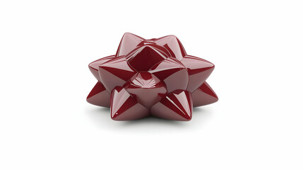 Abstract 3D Maroon Starburst Image