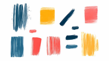 Abstract Paint Strokes Illustration