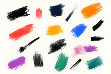 Abstract Paint Brushstrokes Illustration