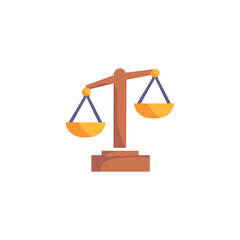 Scales of justice vector icon in solid style, a symbolic element of universal law and justice. Perfect for legal applications and graphic projects