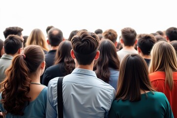 Large Group of People Gathering Together in an Outdoor Event, Ideal for Promoting Unity, Community, and Social Engagement