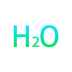 H2O water icon