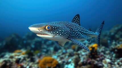 Fototapeta premium a shark with a spotted pattern